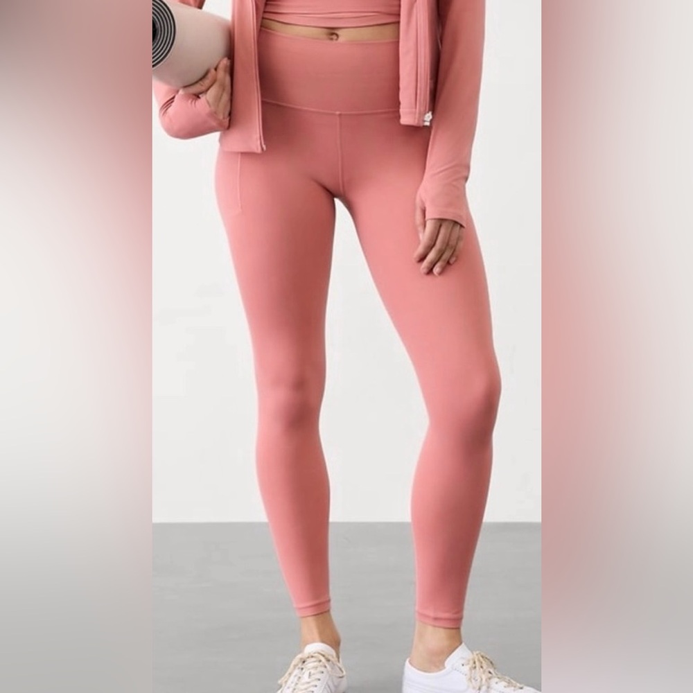 Athleta salutation stash 7/8 tight rose / coral